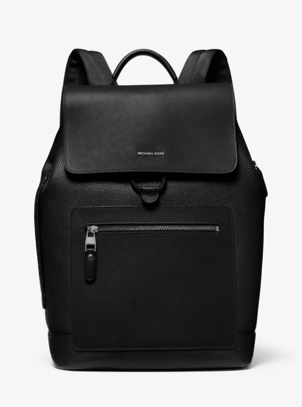 Panske Batohy Michael Kors Hudson Pebbled Leather Čierne - Tasky Michael Kors Slevy | QXYWU-1987